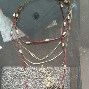 layered free people boho necklace